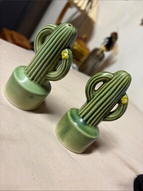 Vintage Cactus Salt and Pepper Shaker Set